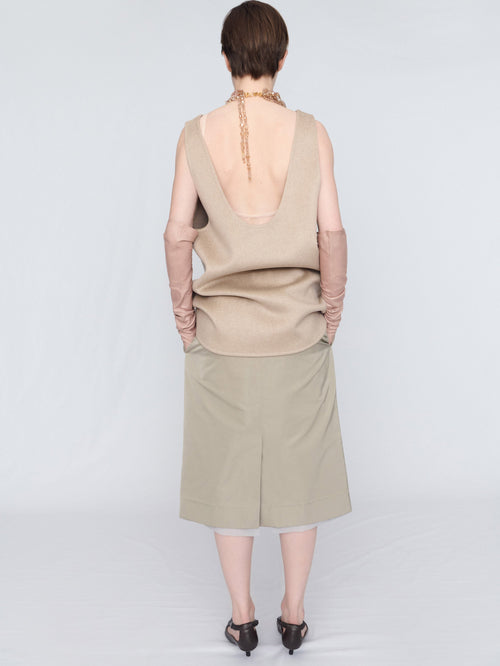 Pull-on skirt in duchesse