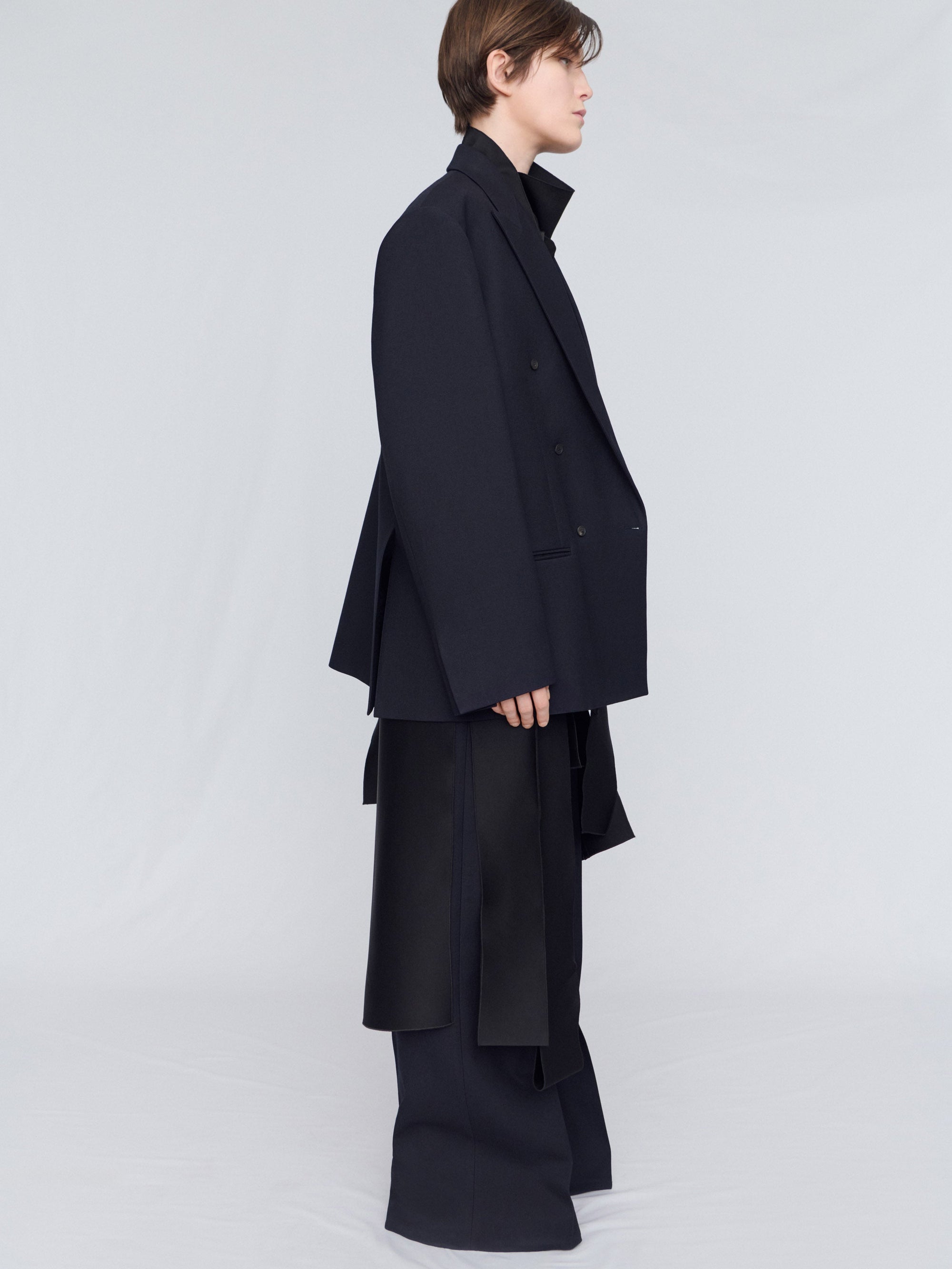 Tailored blazer in evening tuxedo wool