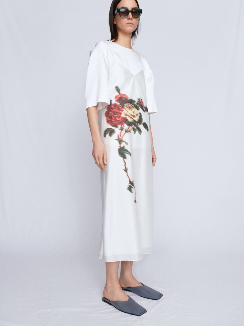 Slip dress in floral print