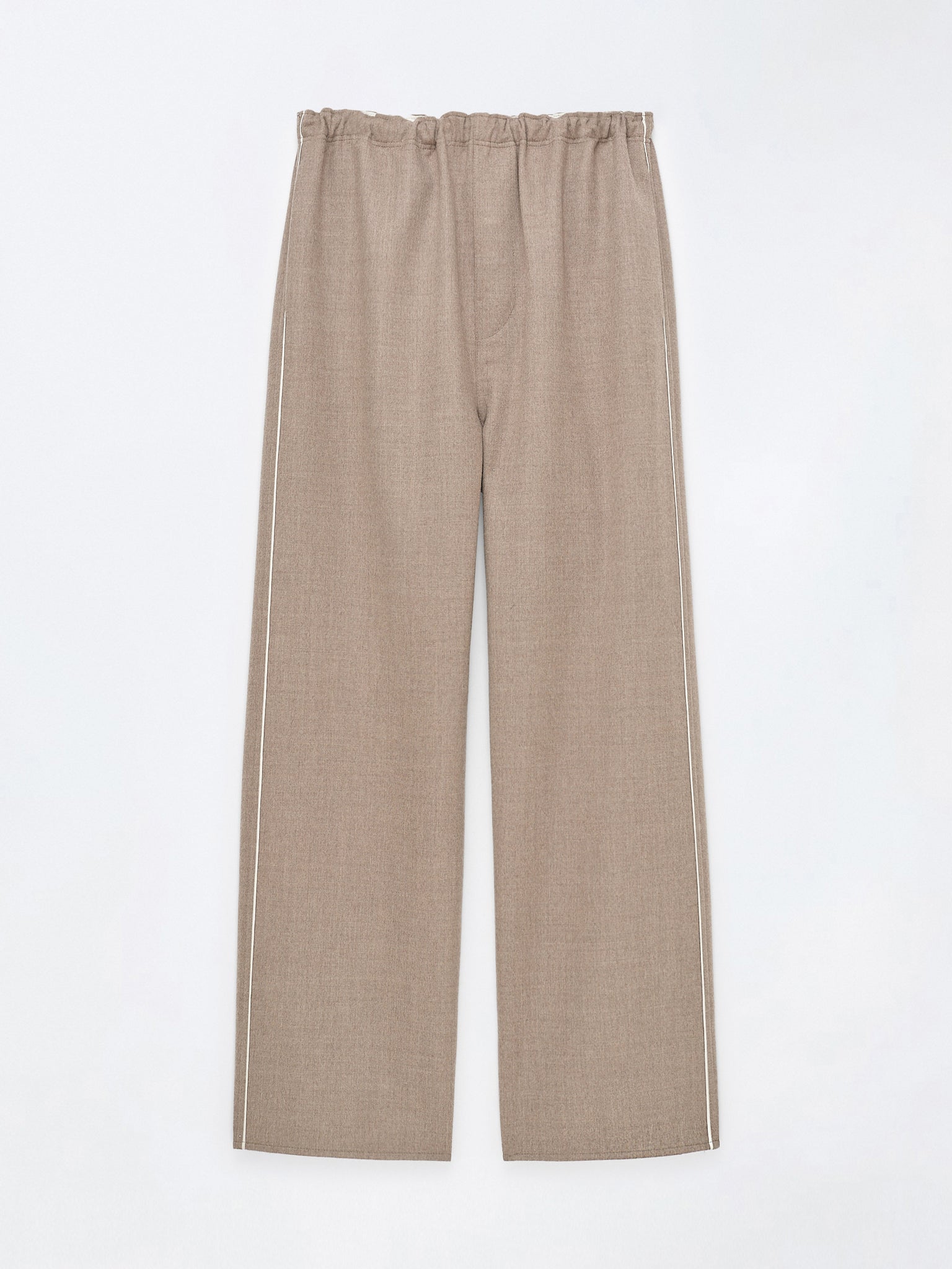 Pantalon à enfiler en laine double face légère