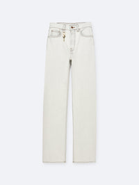 Pantalon 5 poches porte-clé en denim gris clair
