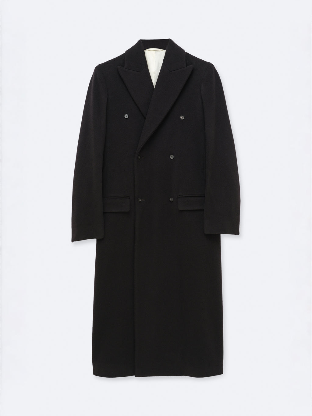 Tailored coat in virgin wool coating