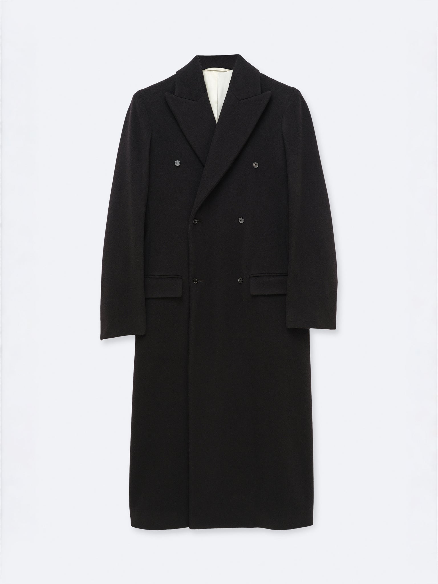 Tailored coat in virgin wool coating