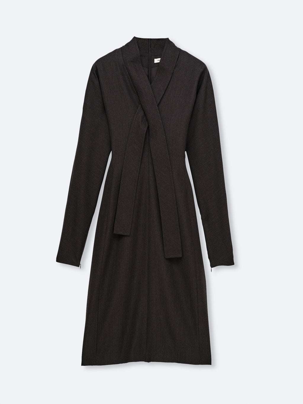 Kimono dress in grain de poudre