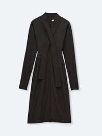 Kimono dress in grain de poudre
