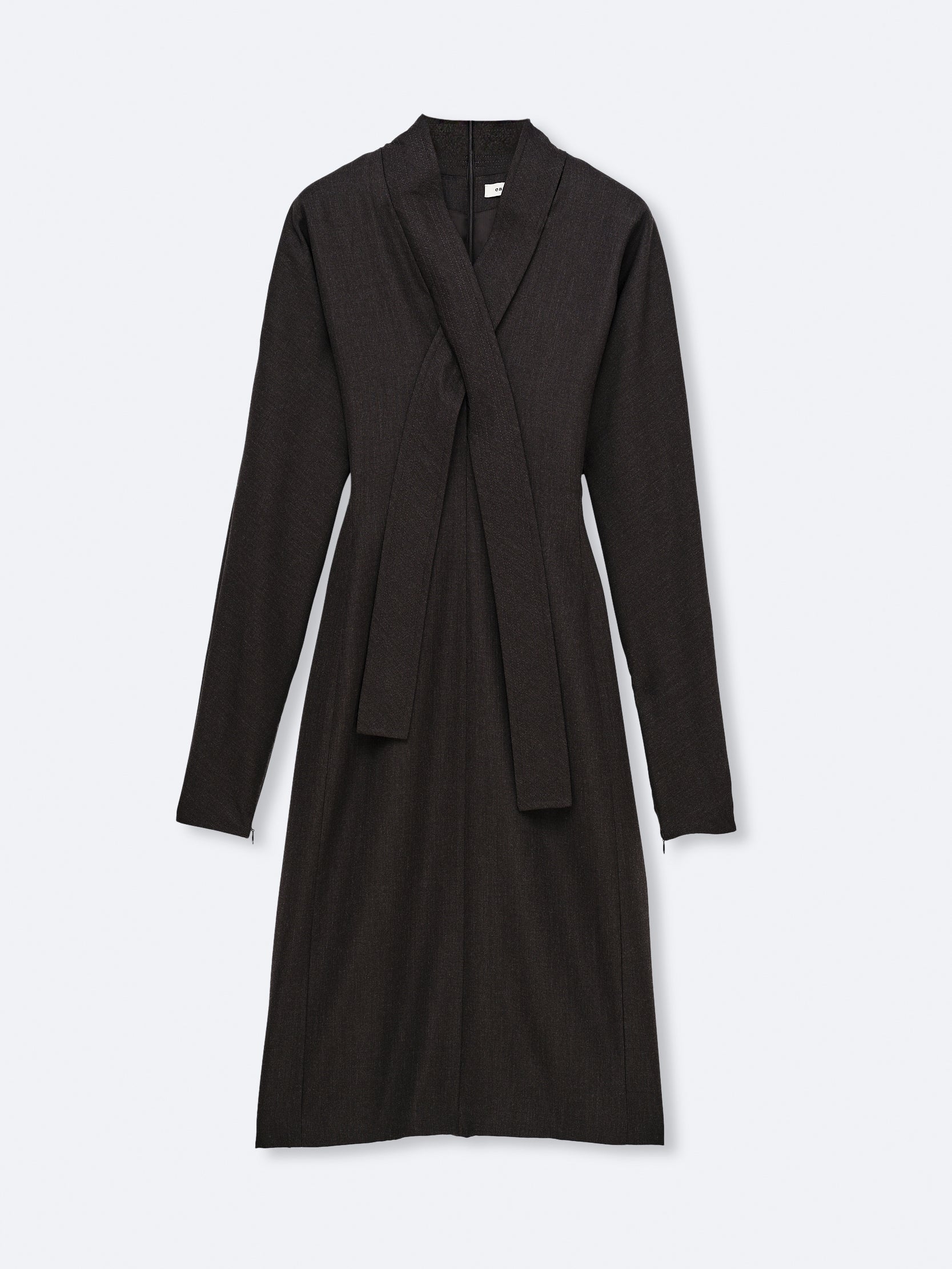 Kimono dress in grain de poudre