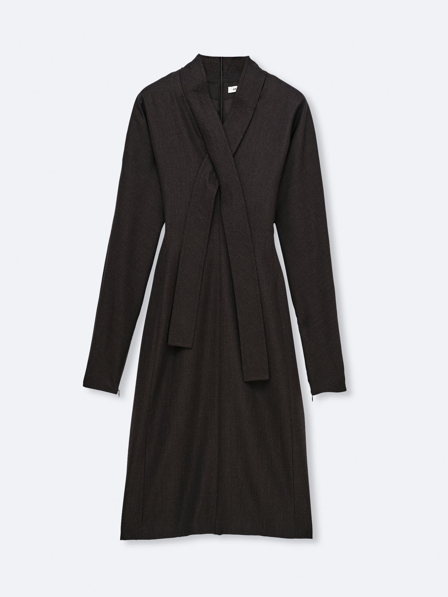 Kimono dress in grain de poudre