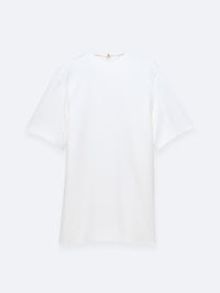 T-shirt dress in double satin