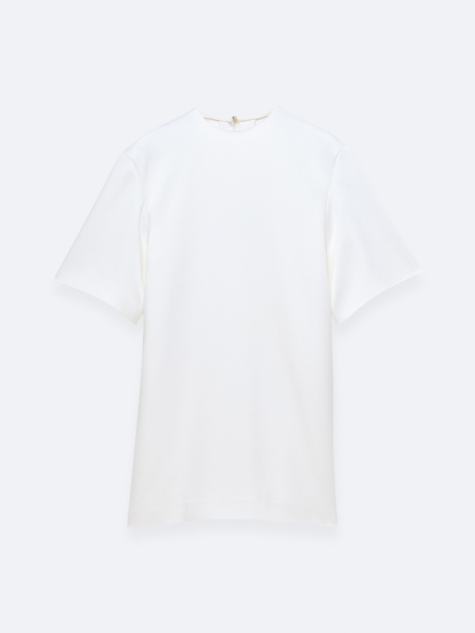 T-shirt dress in double satin