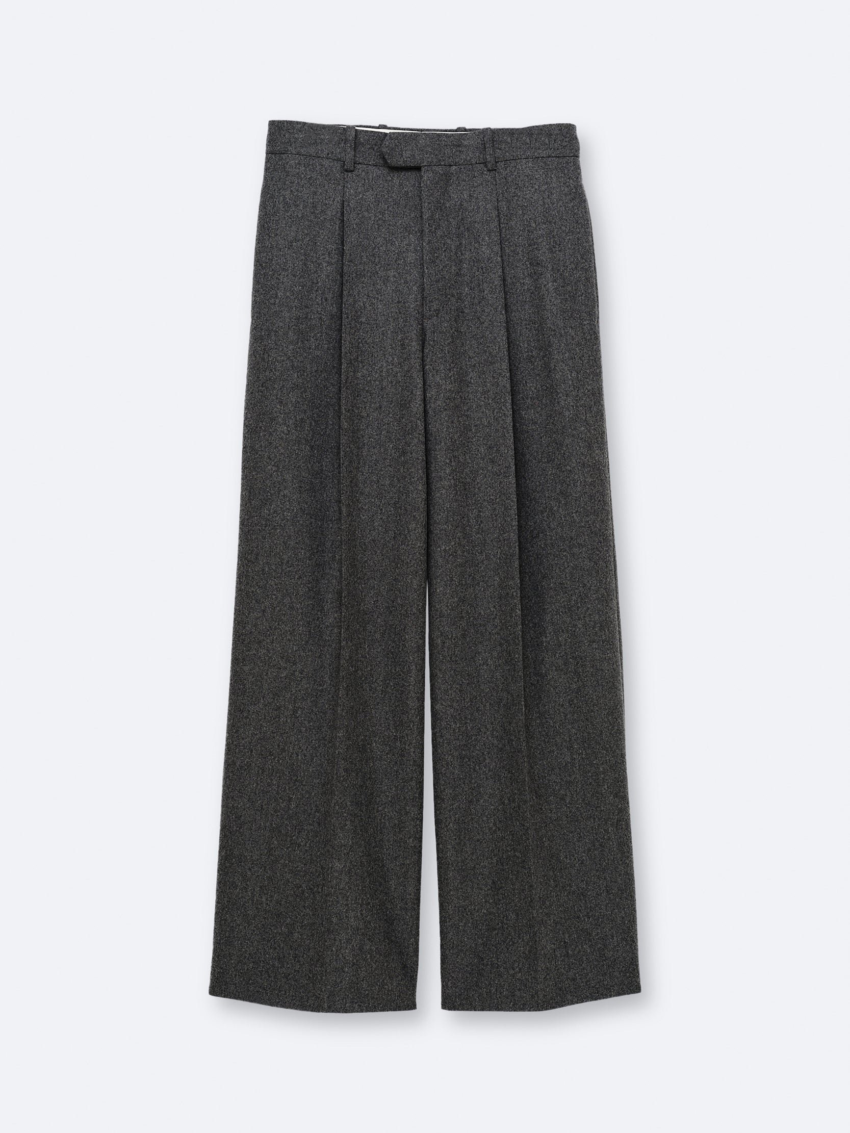 Pantalon à plis en flanelle