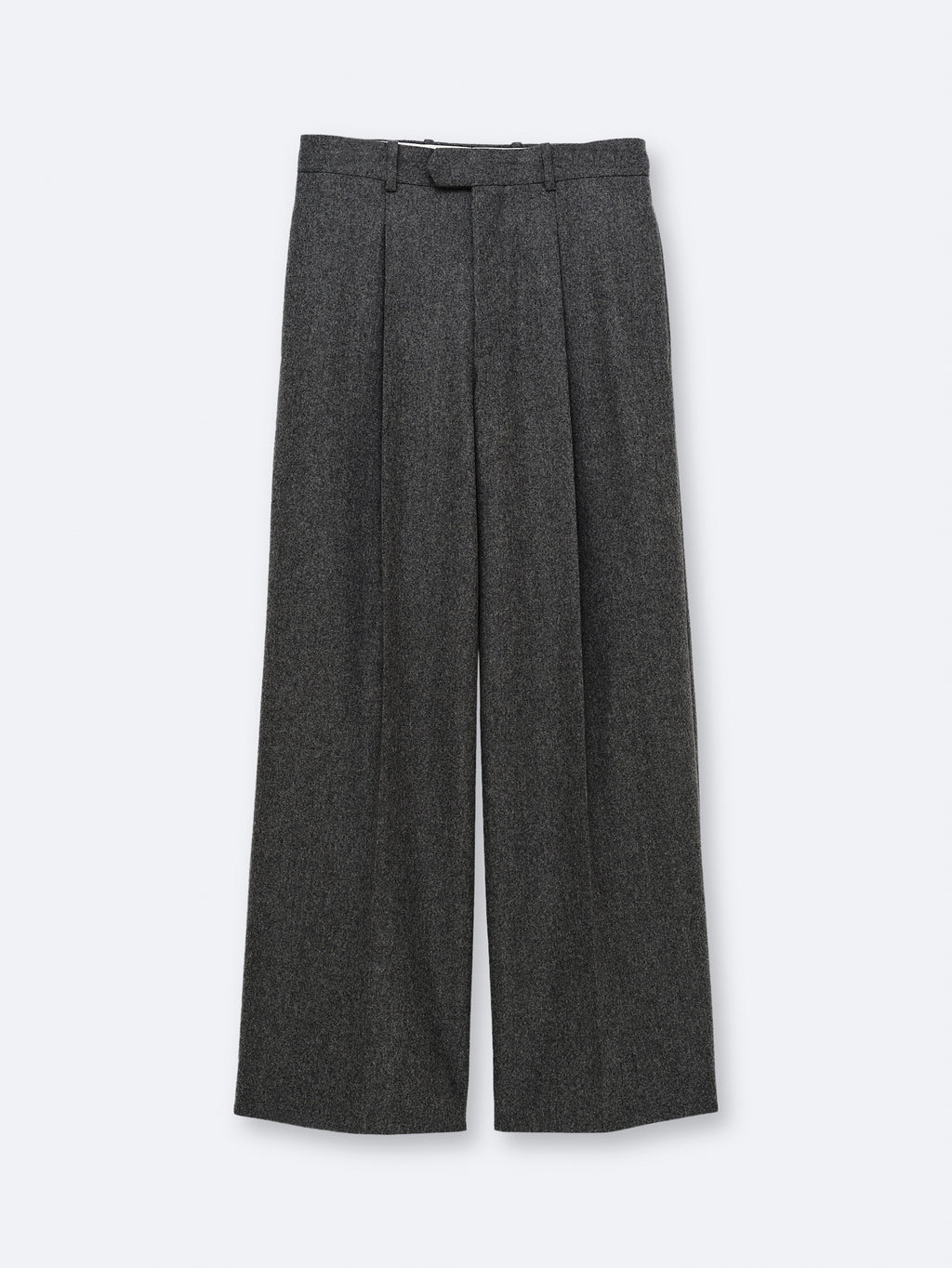 Pantalon à plis en flanelle