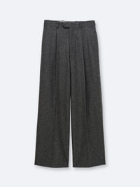 Pantalon à plis en flanelle