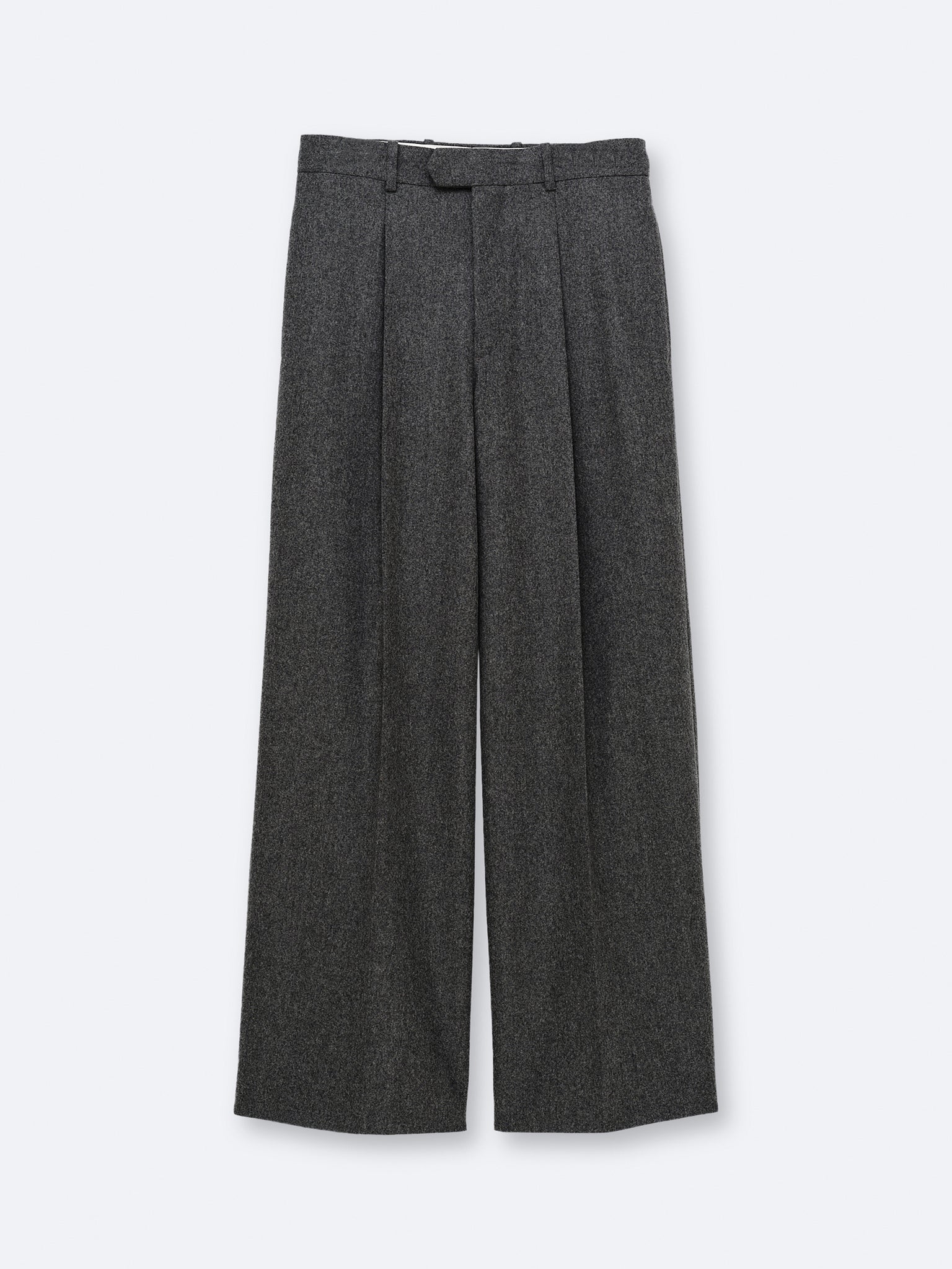 Pantalon à plis en flanelle