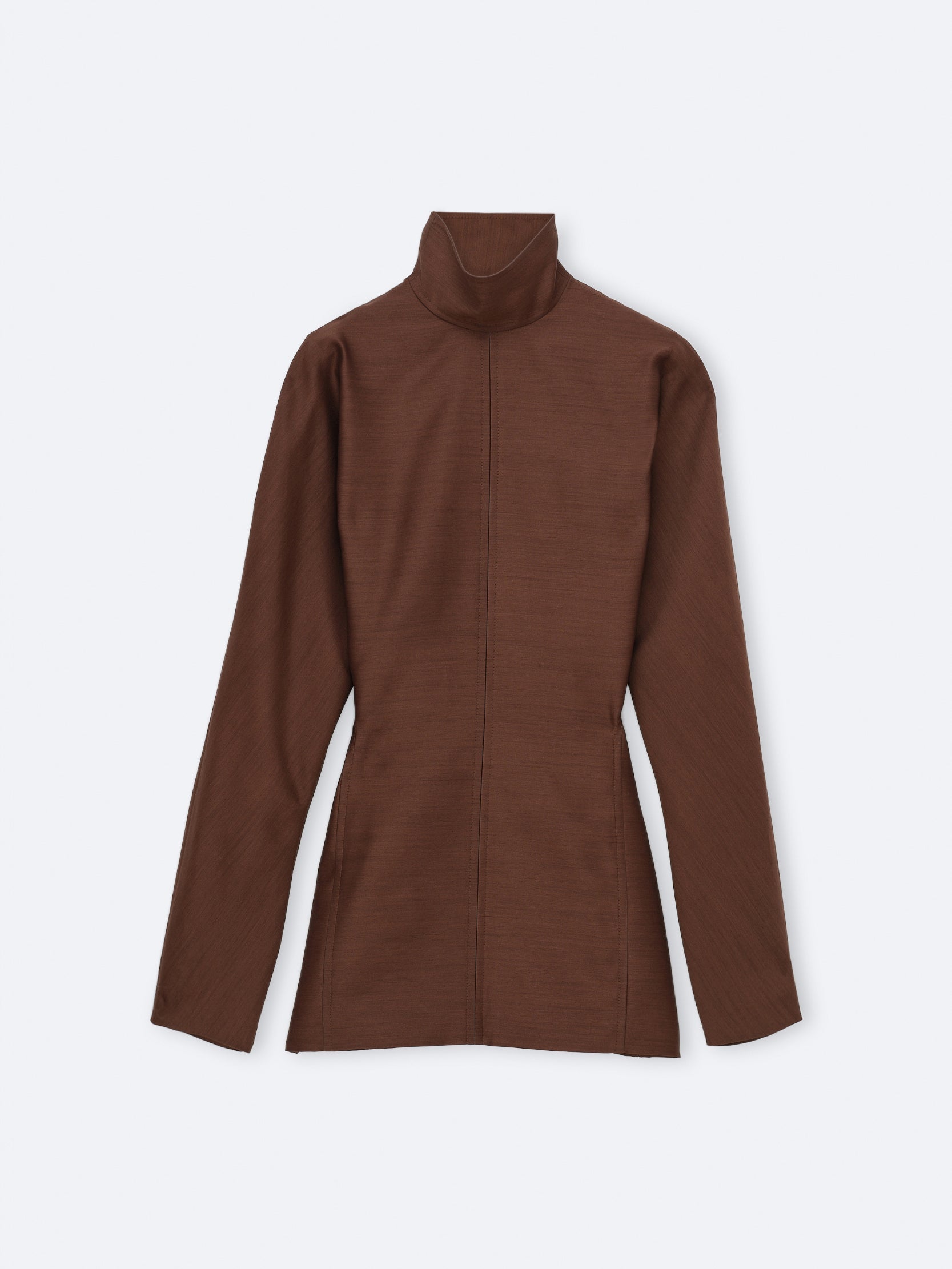 Blouse kimono en toile de soie et laine