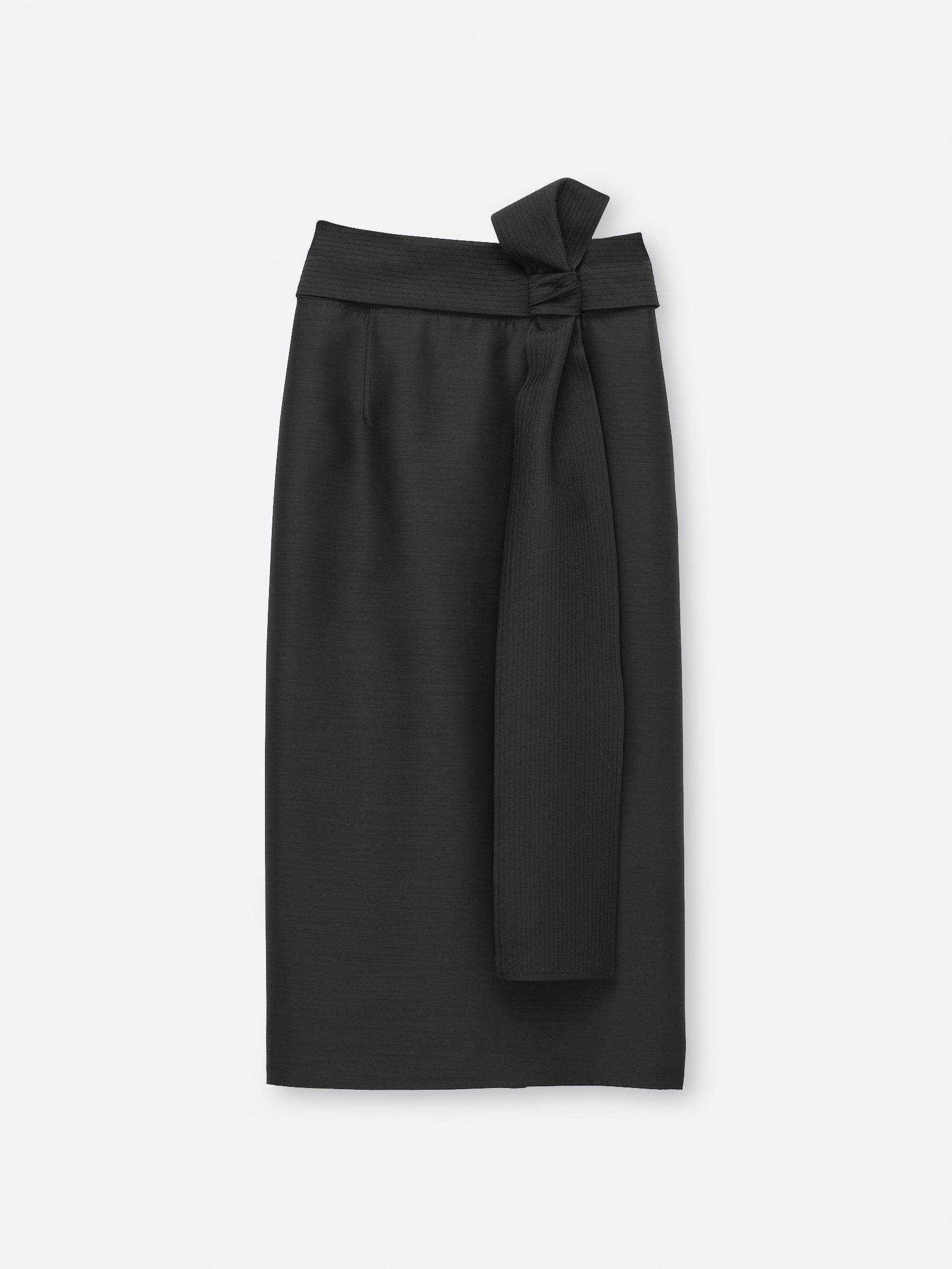 Bow skirt in silk wool toile