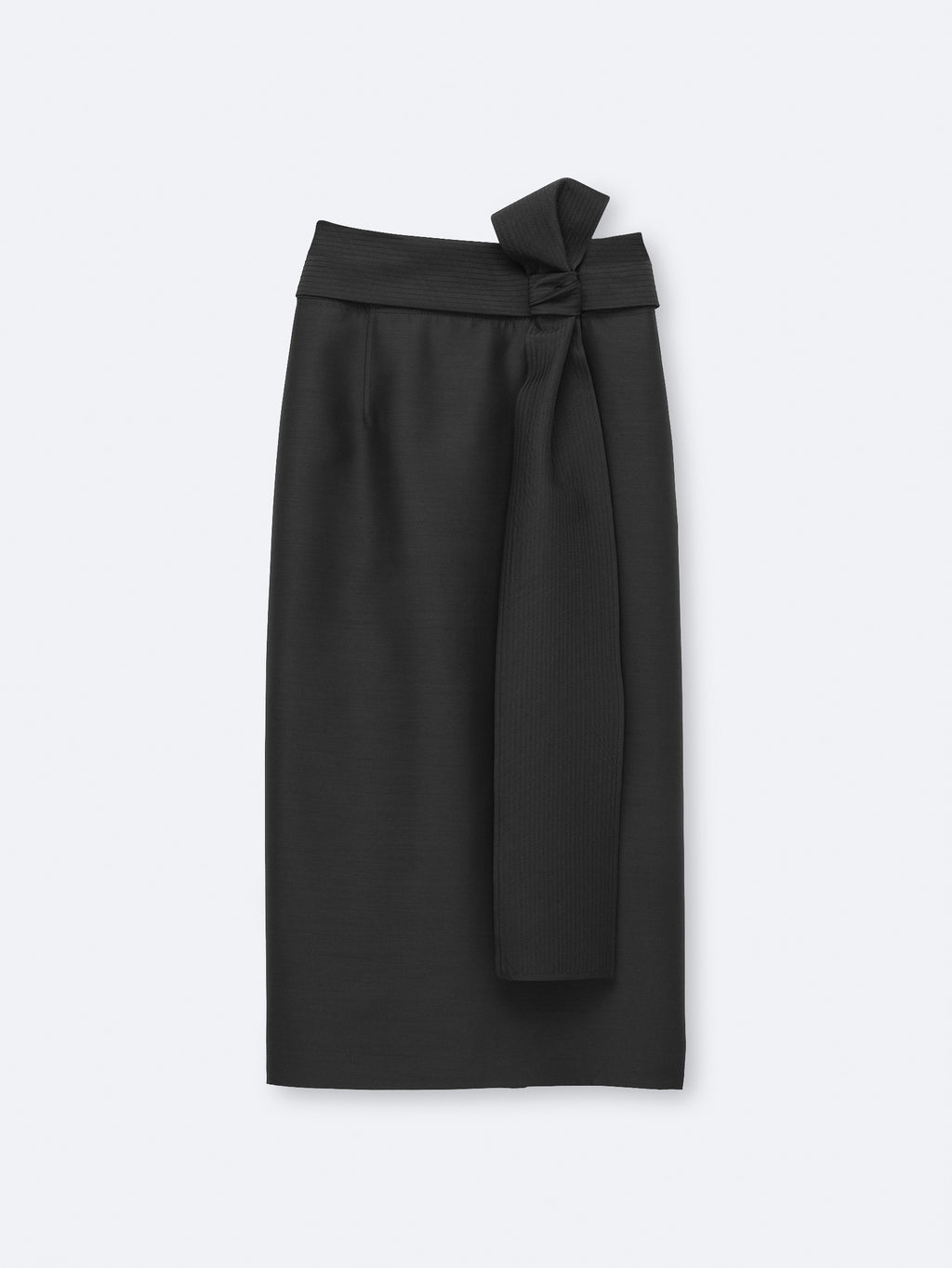 Bow skirt in silk wool toile