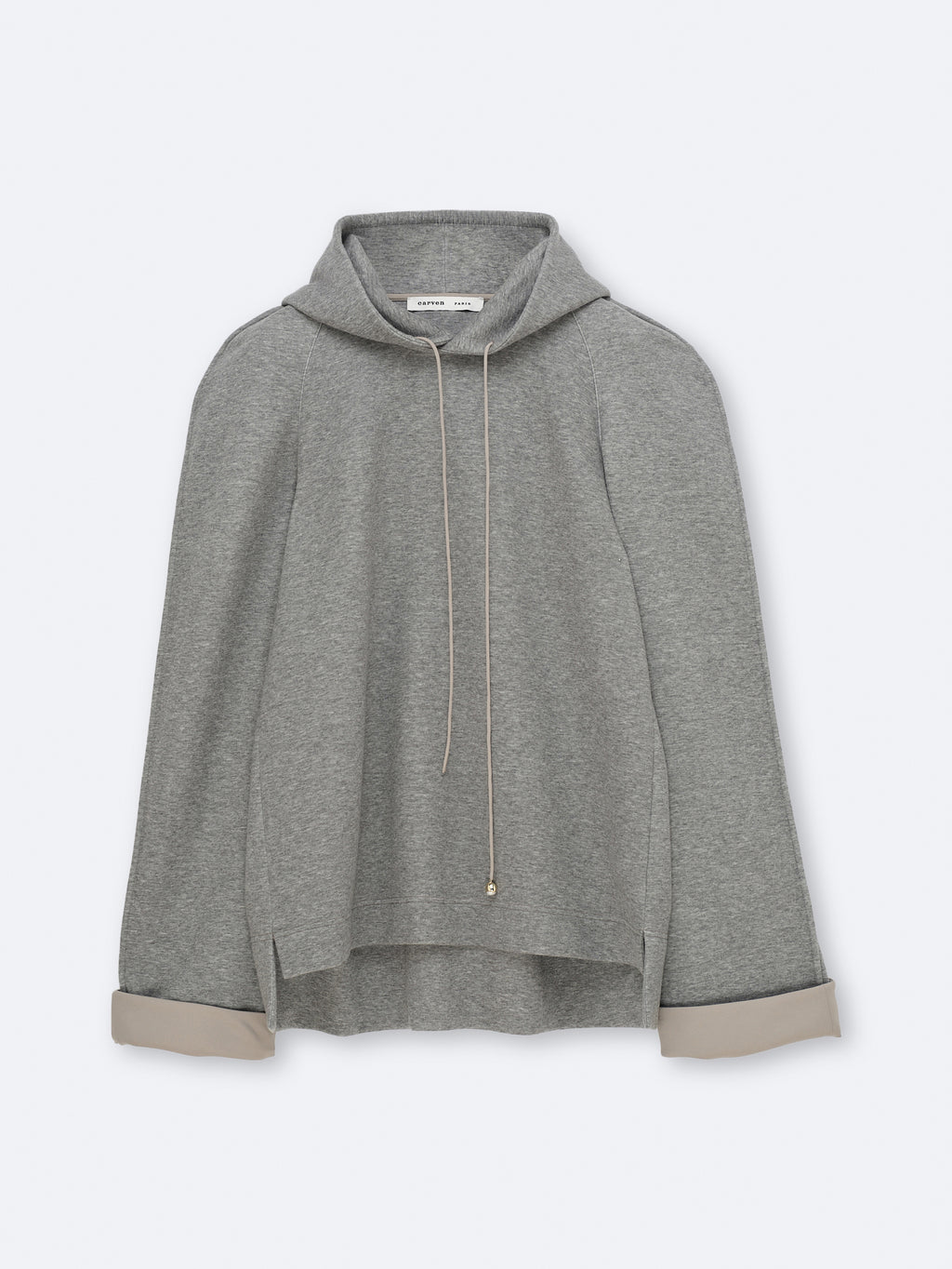 Sweat à capuche en jersey de cachemire et coton