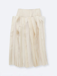 Millefeuille skirt in silk wool toile