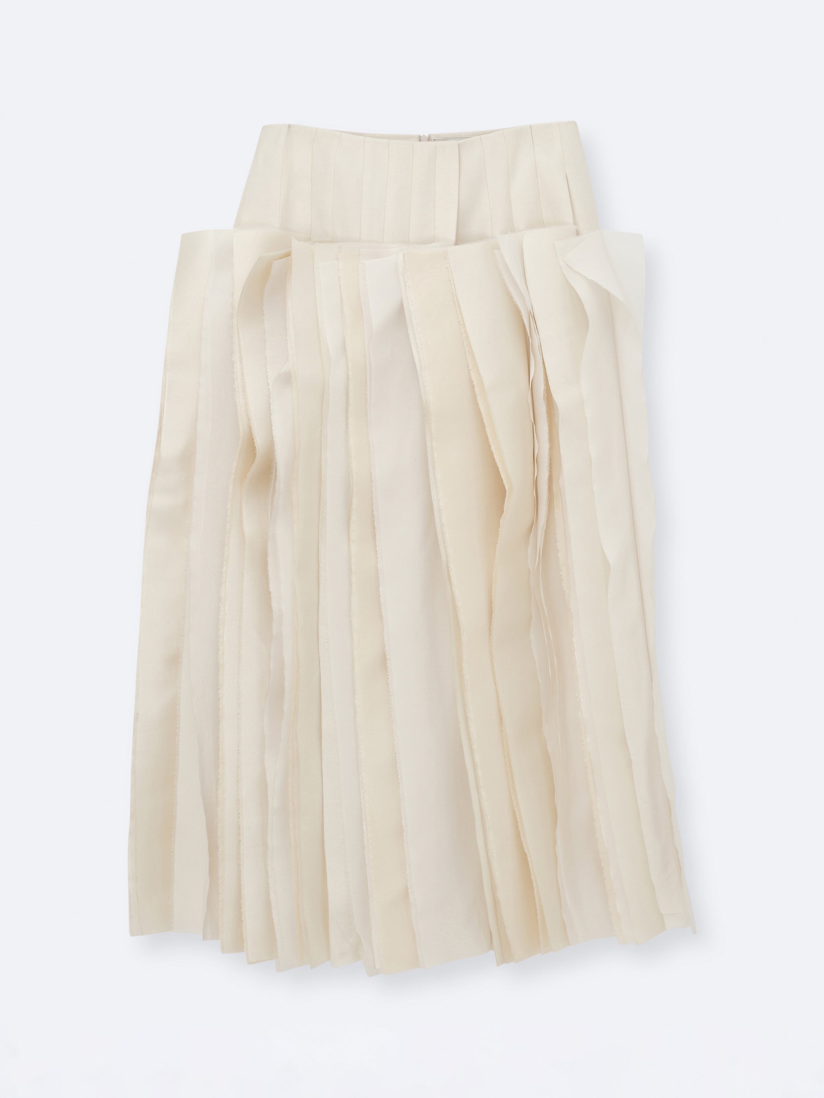 Millefeuille skirt in silk wool toile