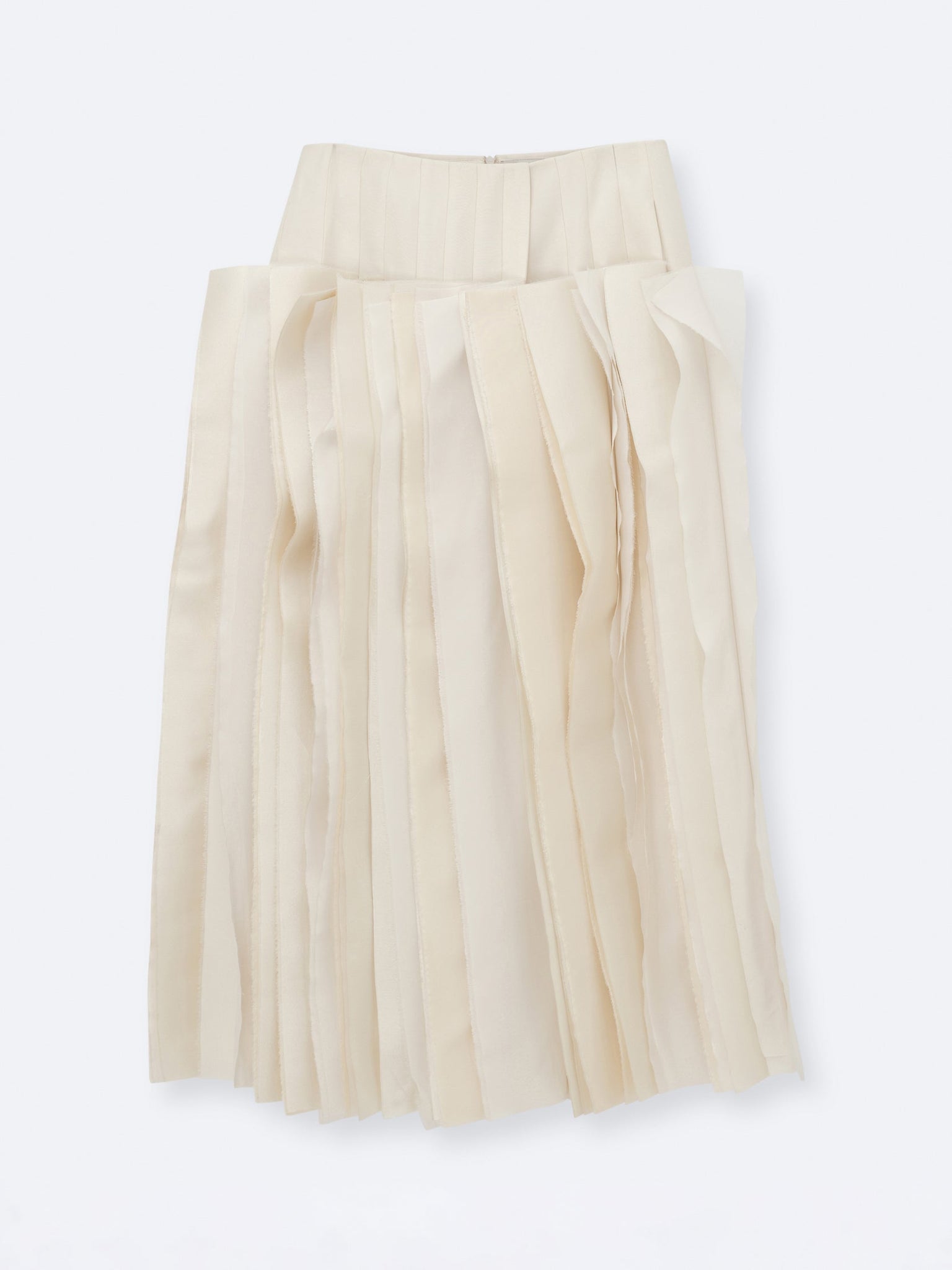Millefeuille skirt in silk wool toile