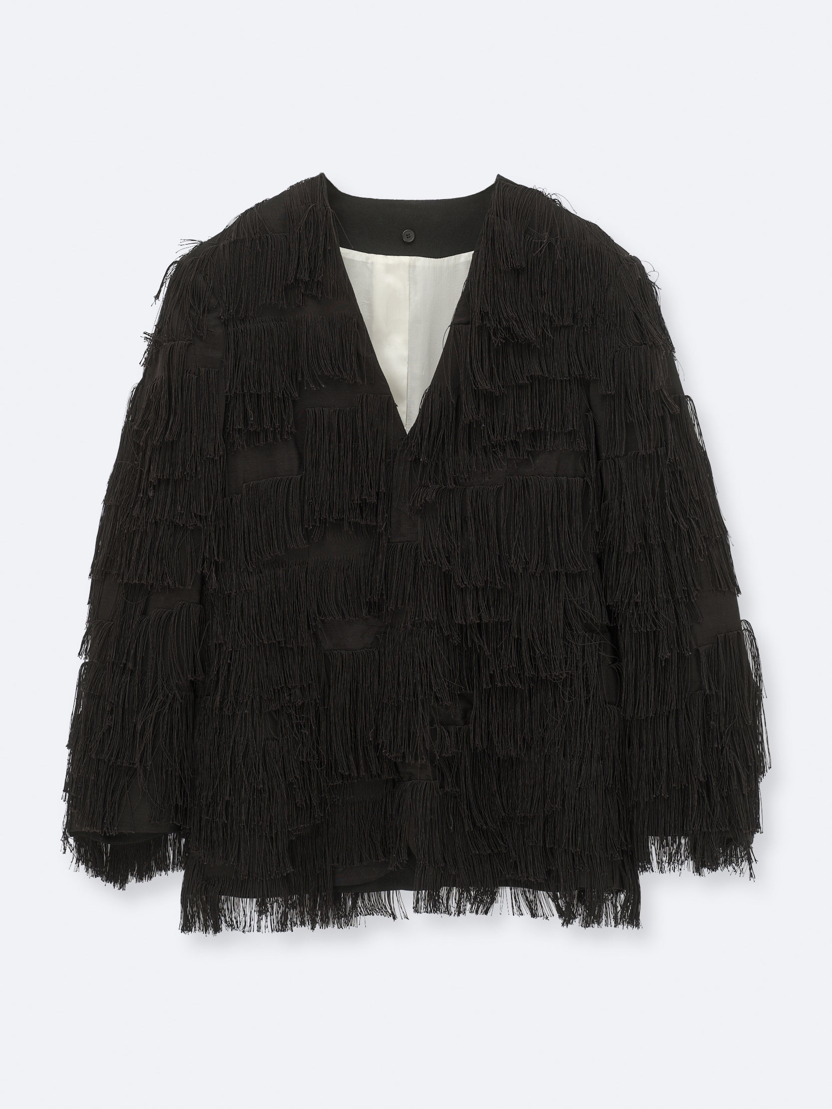 Oversized jacket in tassel fringe