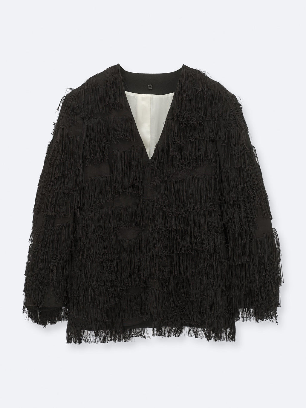 Oversized jacket in tassel fringe
