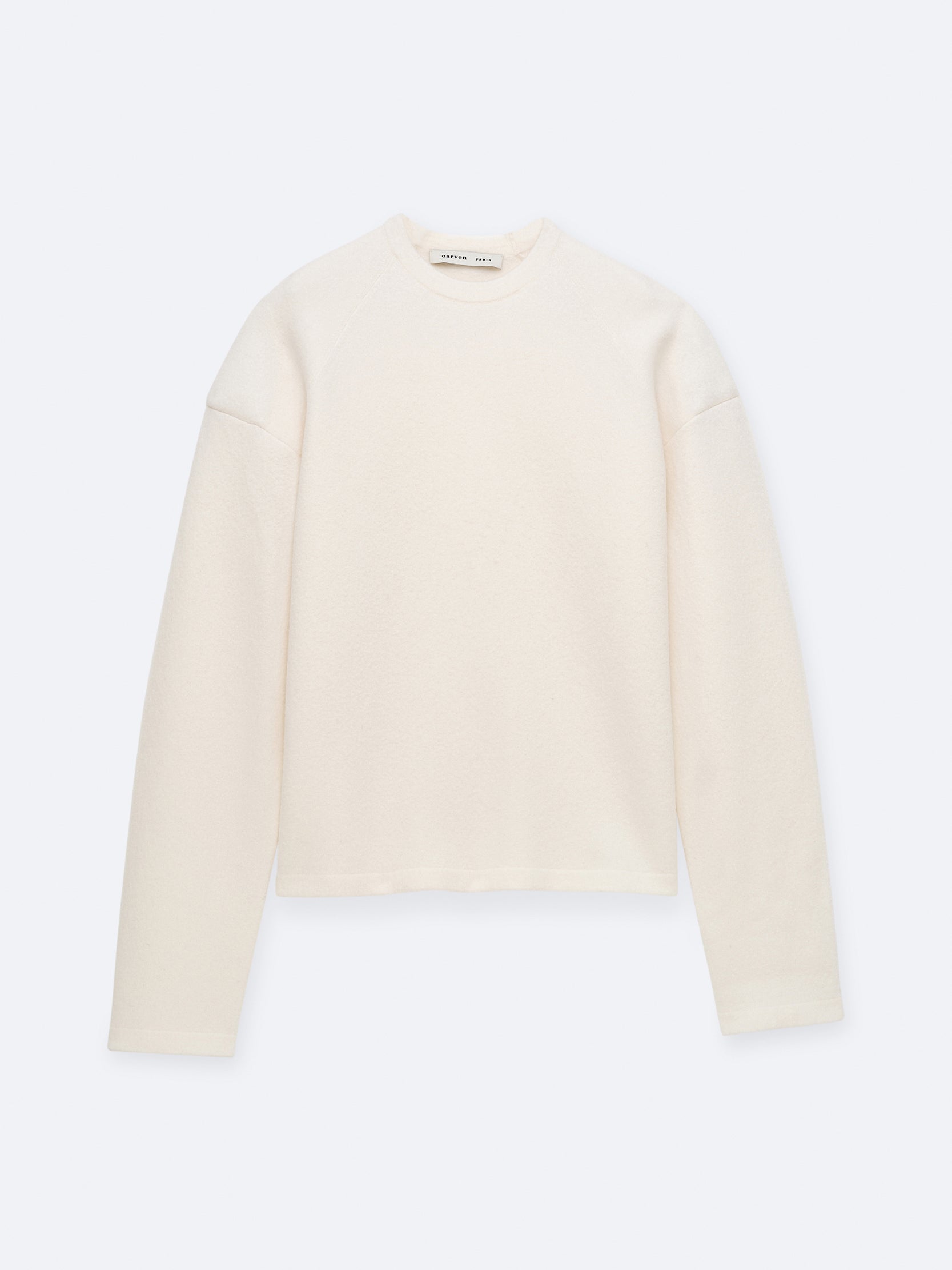 Pull raglan en laine bouillie