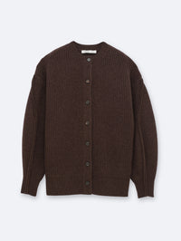 Cardigan oversize en cachemire côtelé épais