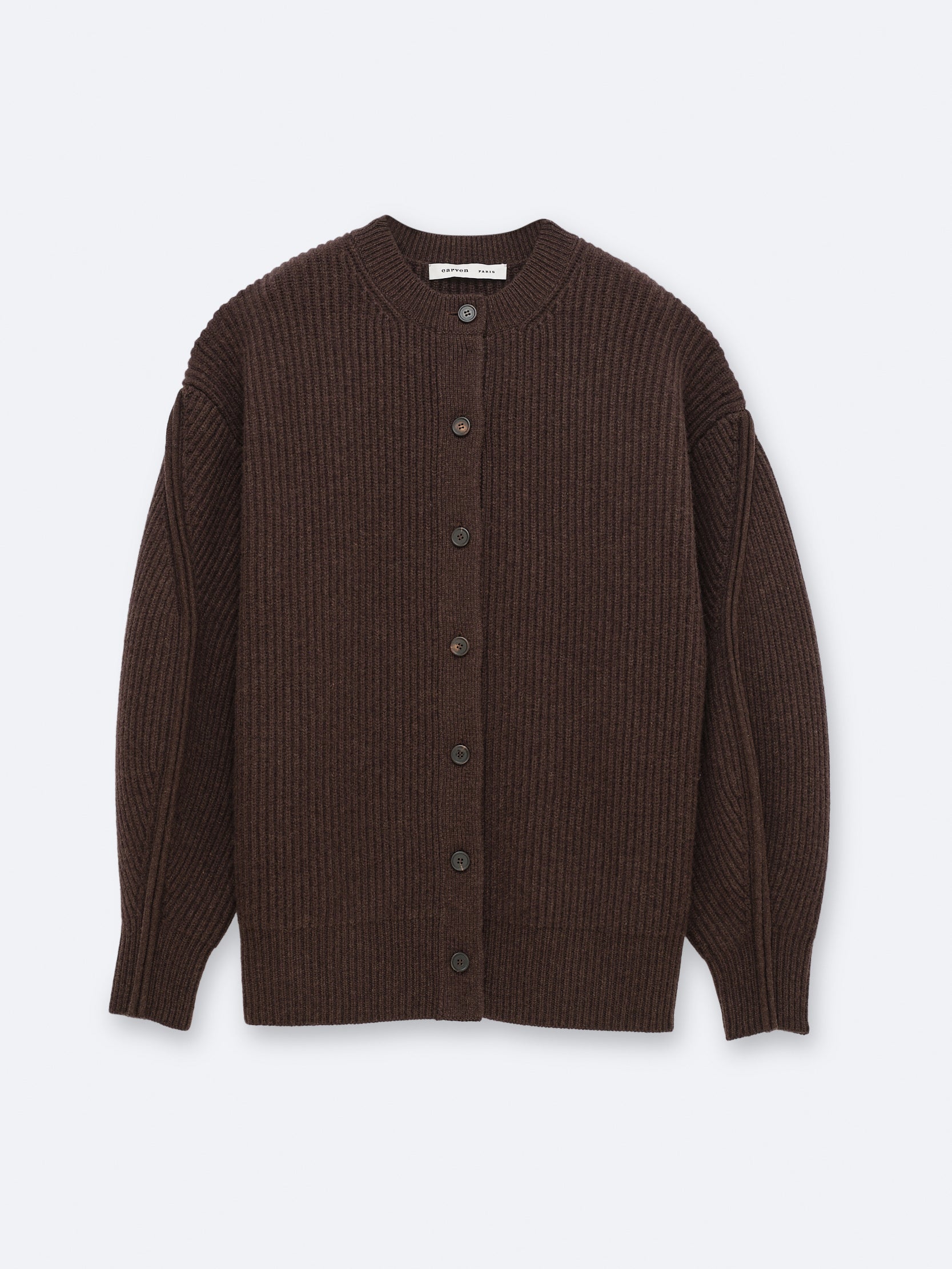 Cardigan oversize en cachemire côtelé épais
