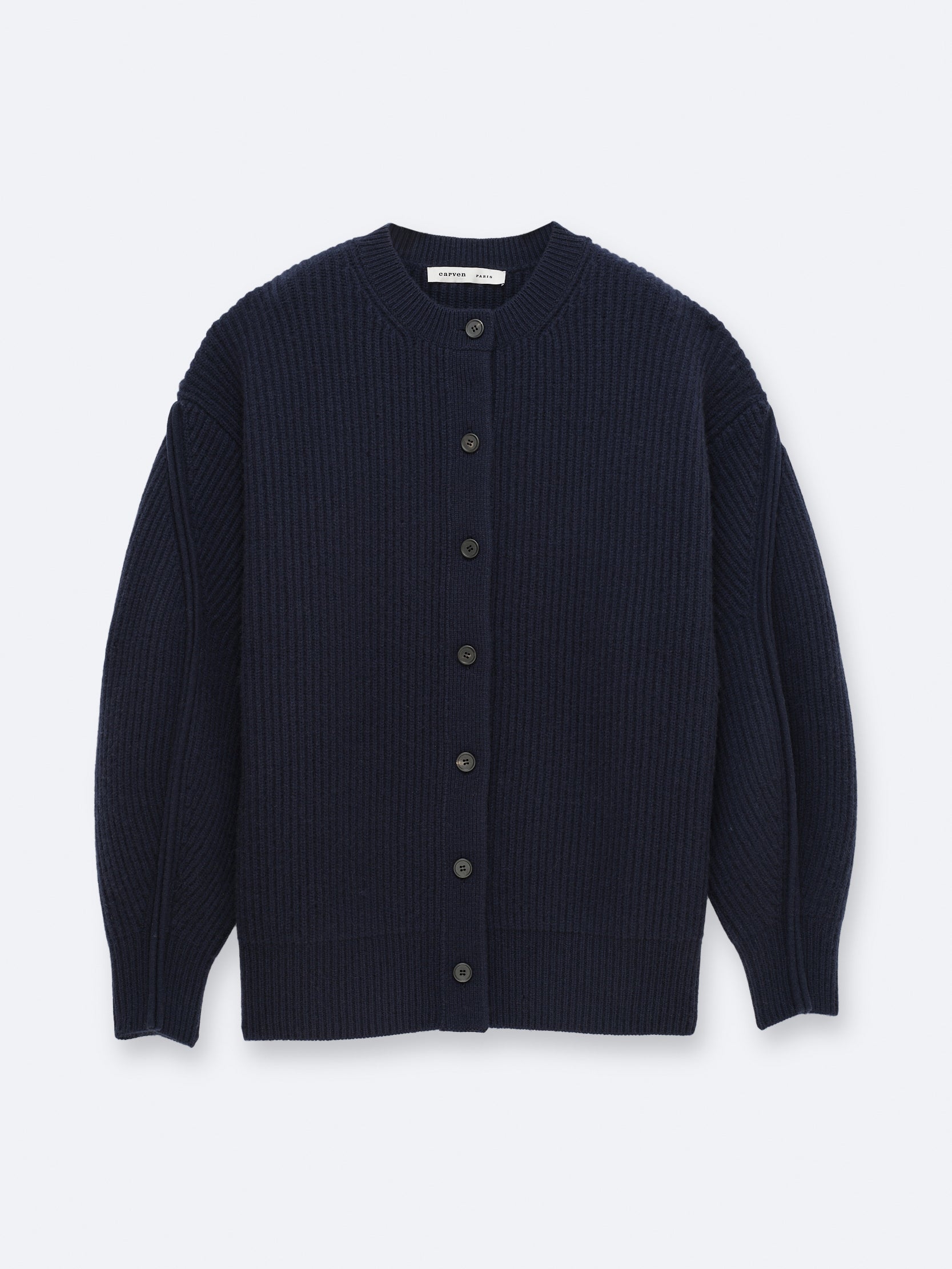 Cardigan oversize en cachemire côtelé épais