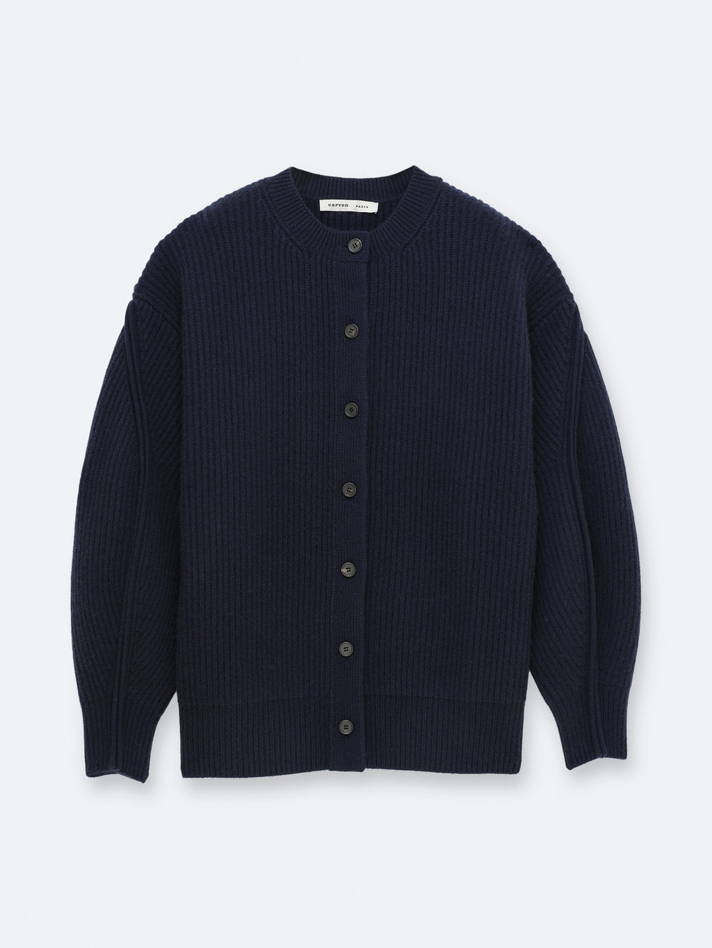 Cardigan oversize en cachemire côtelé épais