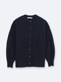 Cardigan oversize en cachemire côtelé épais