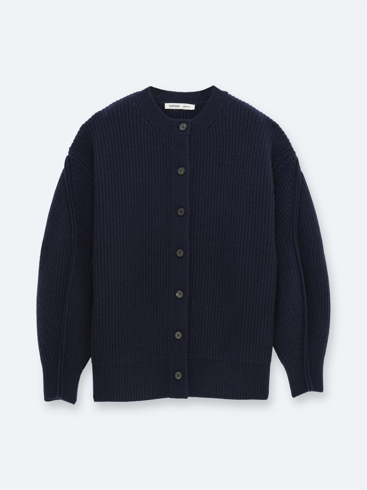 Cardigan oversize en cachemire côtelé épais