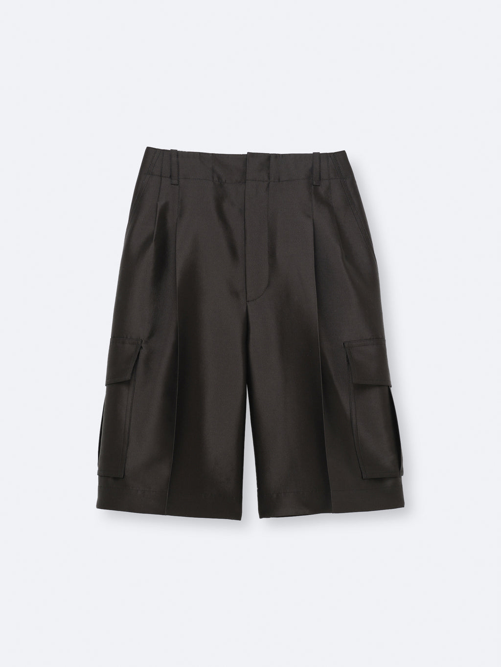 Cargo shorts in silk wool couture
