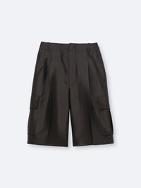 Cargo shorts in silk wool couture