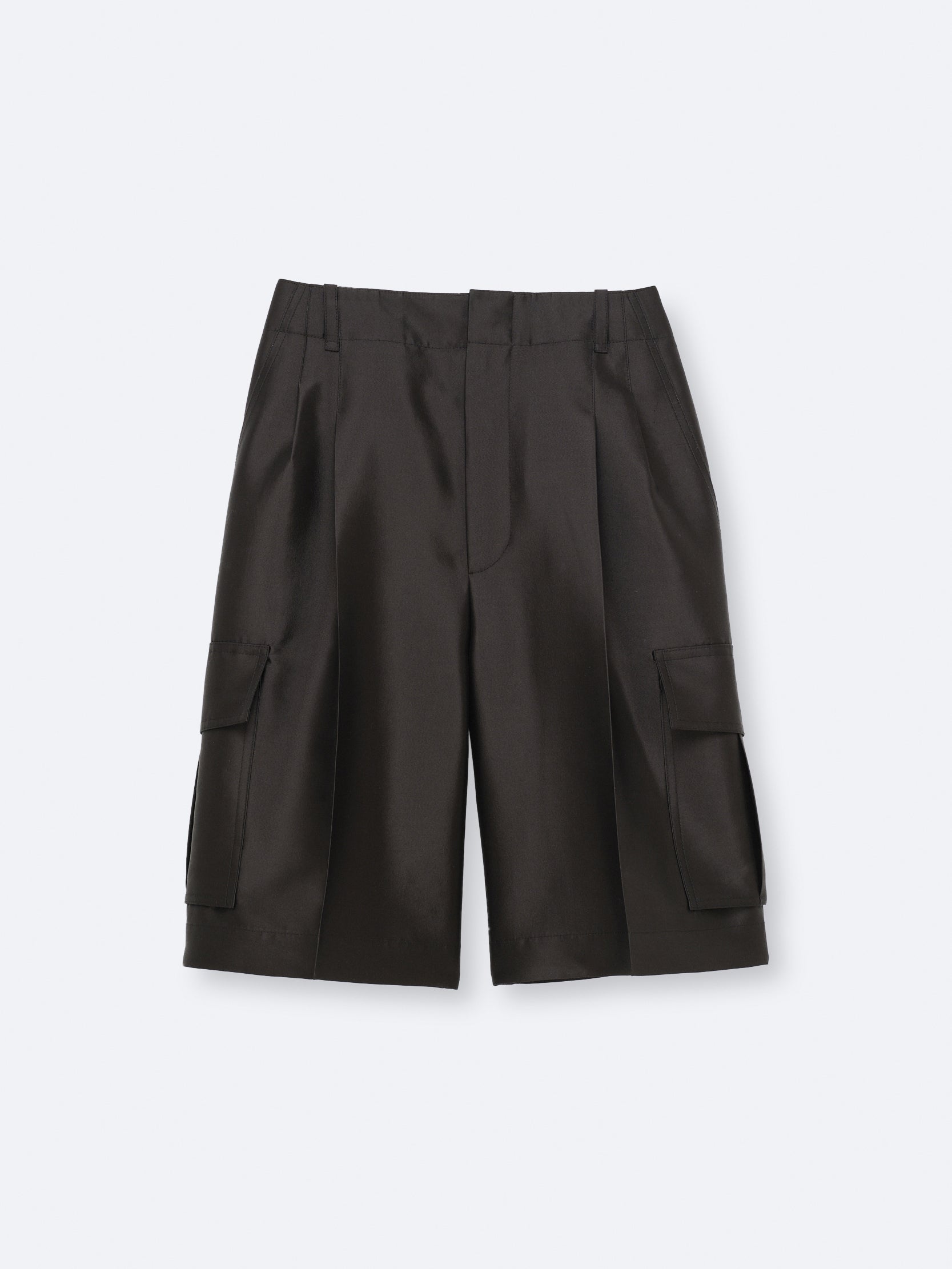 Cargo shorts in silk wool couture