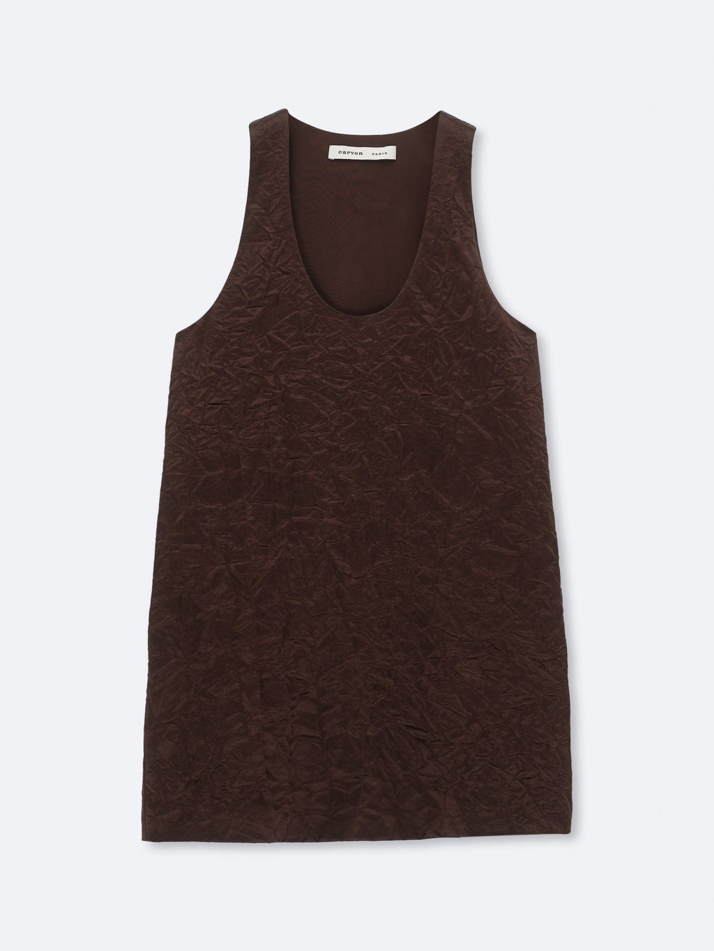 Tank top in crushed satin
