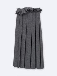 Pleated skirt in flannel