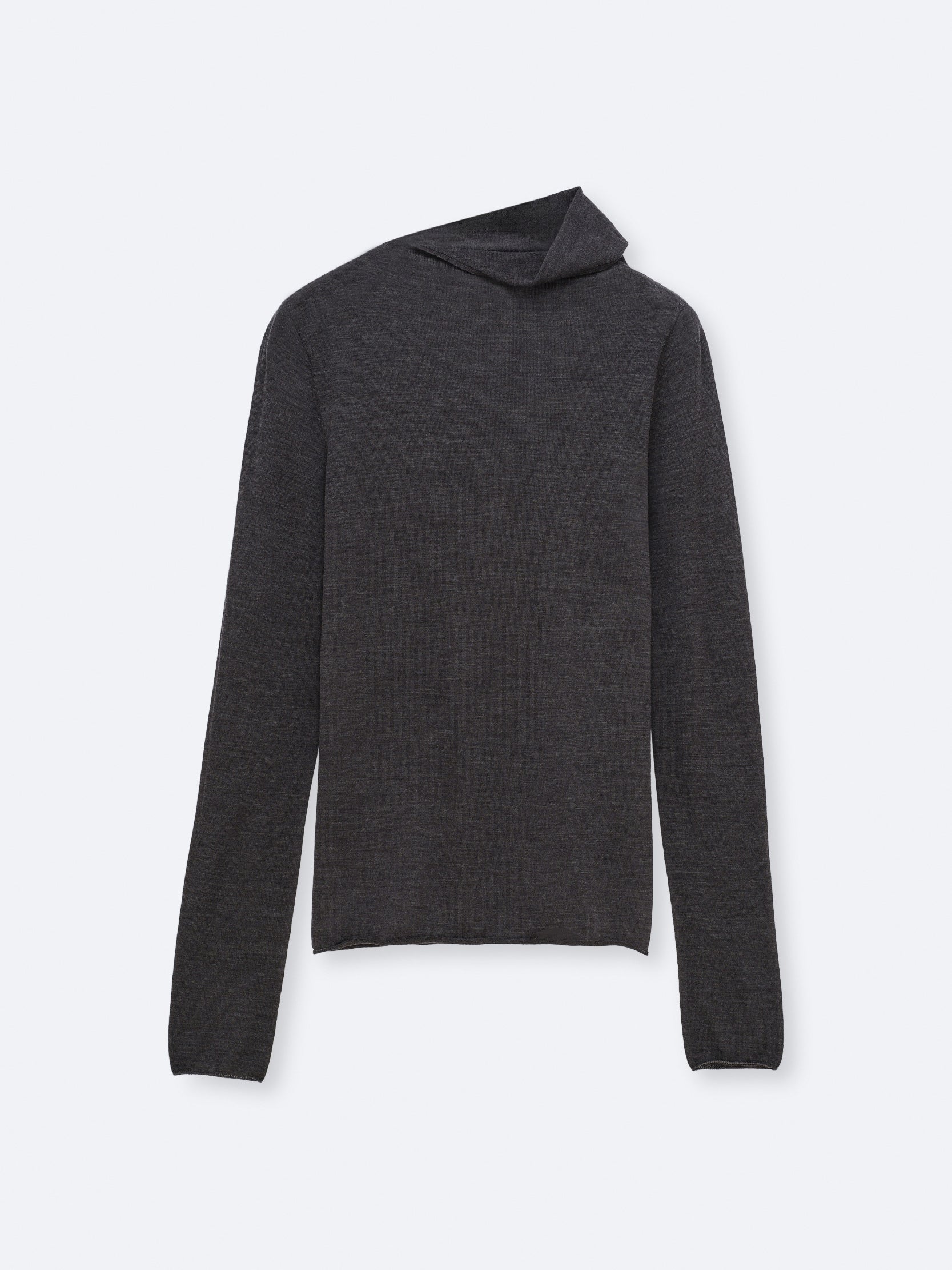 Drop neck jumper in feather merino