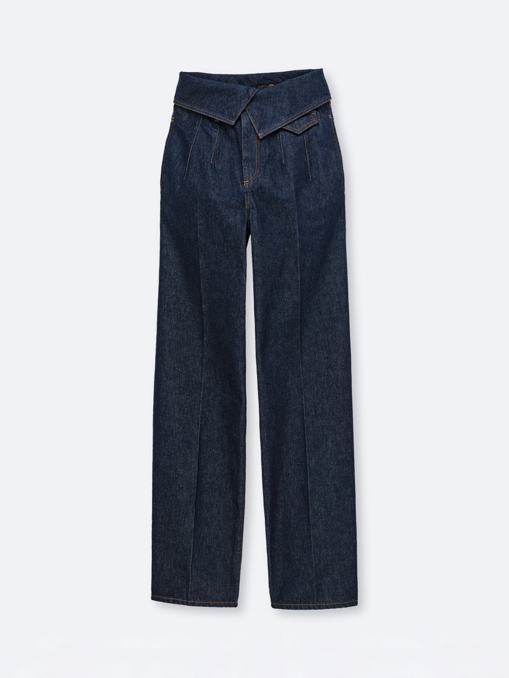 Orchid keyring trousers in indigo denim