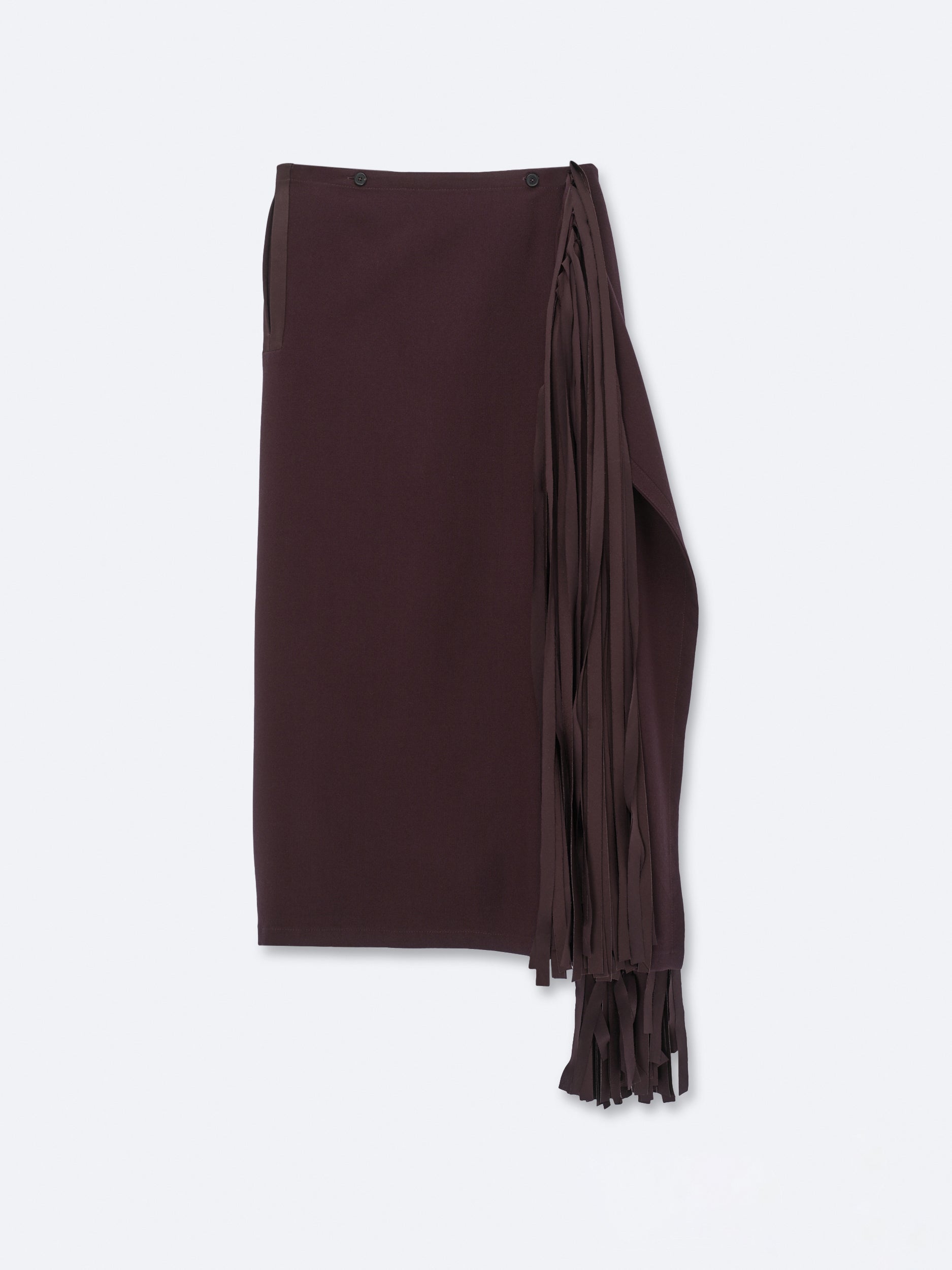 Ribbon skirt in wool canvas