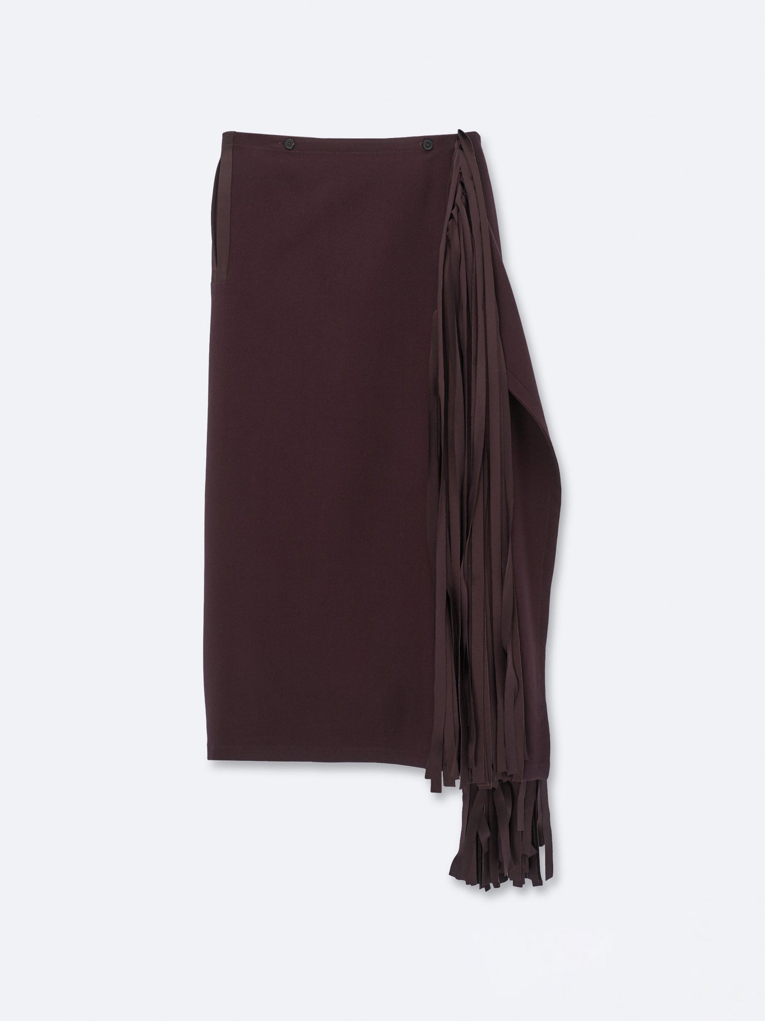 Ribbon skirt in wool canvas