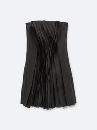 Millefeuille bustier dress in silk wool couture