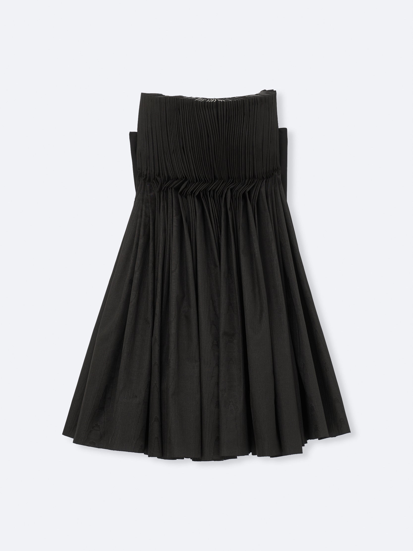 Pleated bustier in technical moire