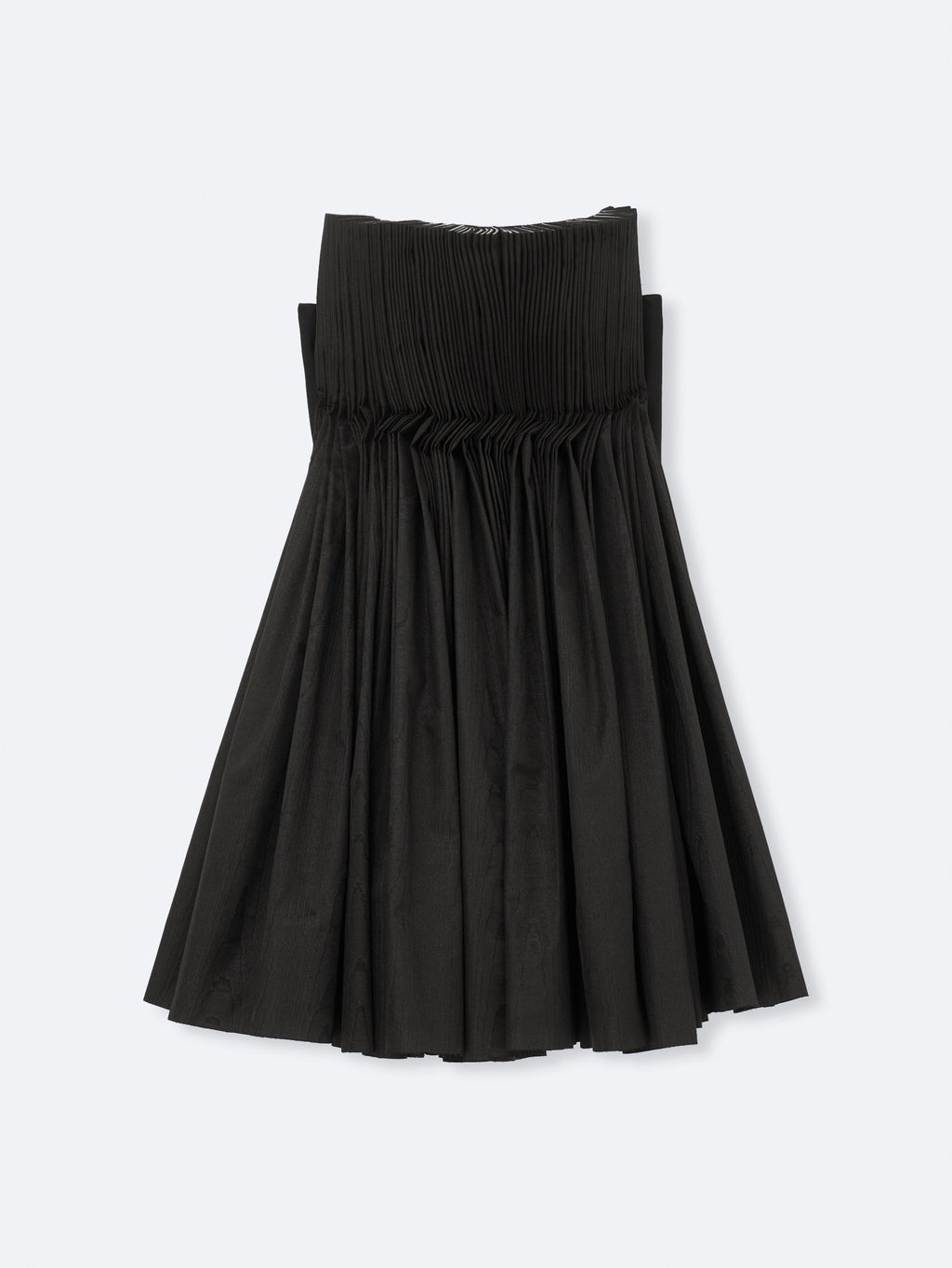 Pleated bustier in technical moire