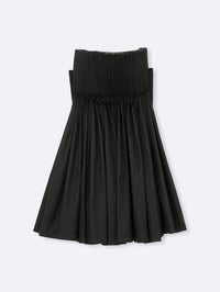 Pleated bustier in technical moire