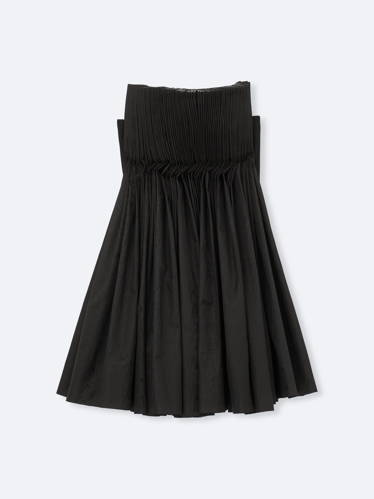 Pleated bustier in technical moire