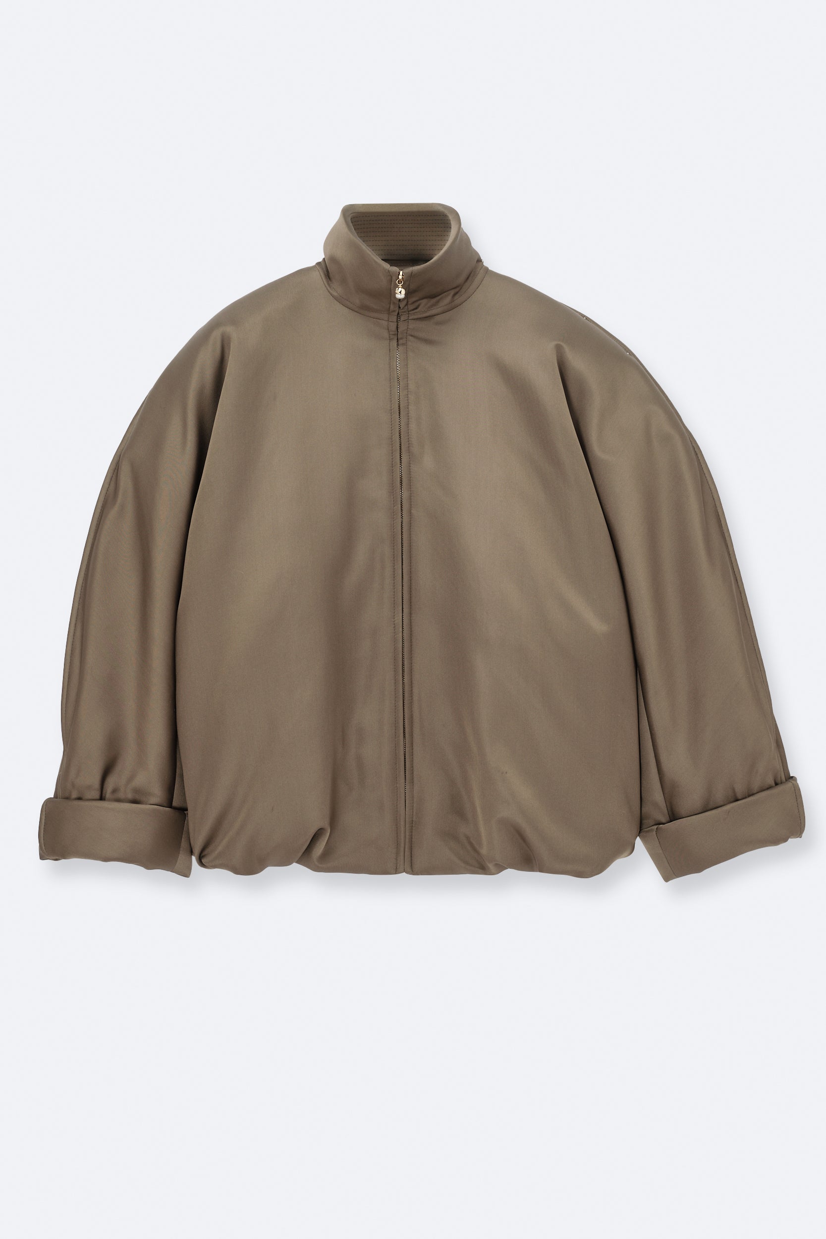Padded blouson in double silk