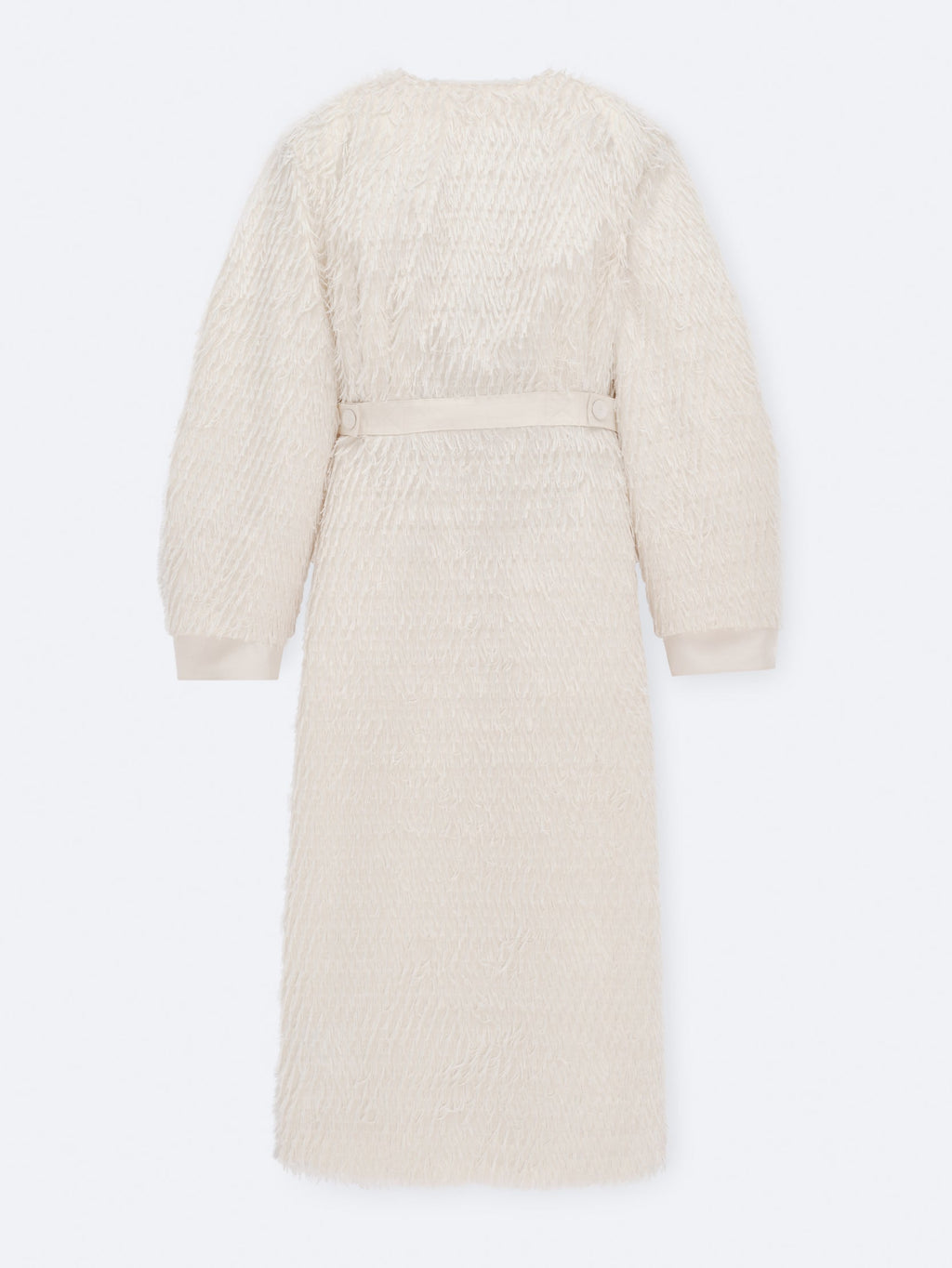 Fitted dress in feather jacquard