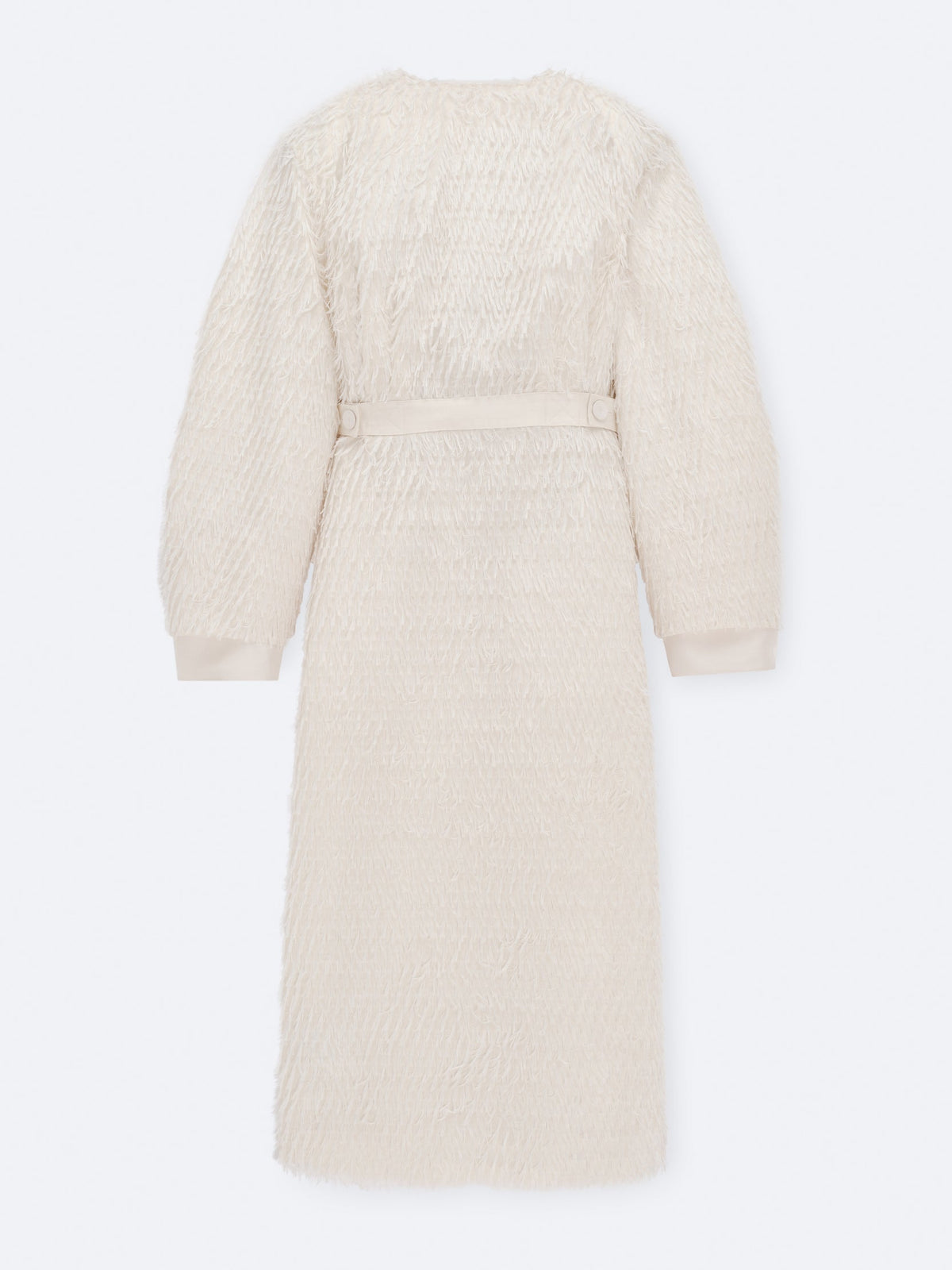 Fitted dress in feather jacquard